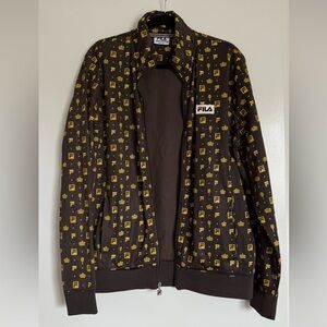 Fila Brown and Gold Patterned Jacket